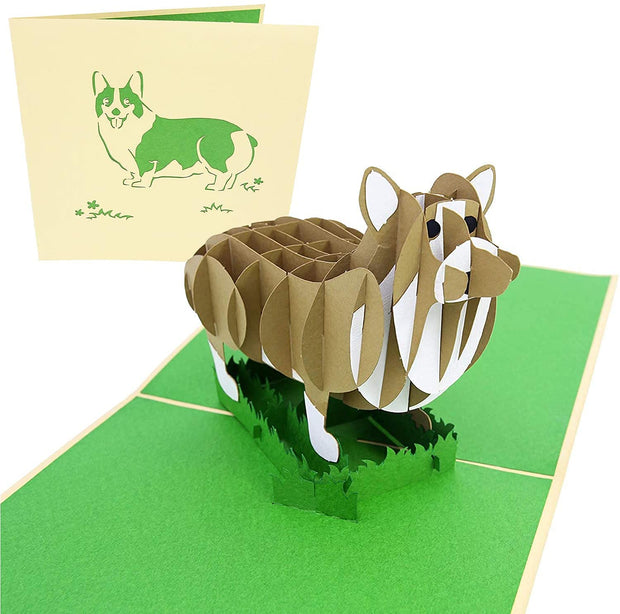 Corgi Puppy Pop Up Card