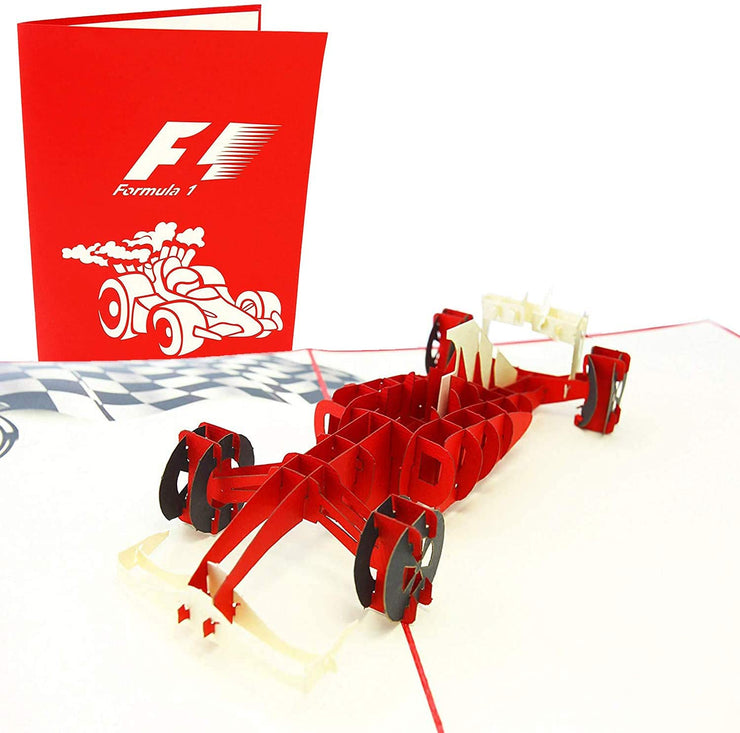 Formula One Car Pop Up Card