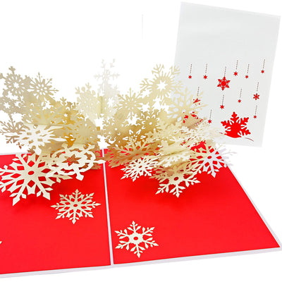 Winter Snowflake Flurry Pop Up Card