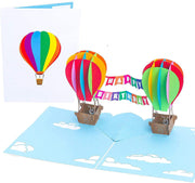 HAPPY BIRTHDAY Hot Air Balloons Pop Up Card