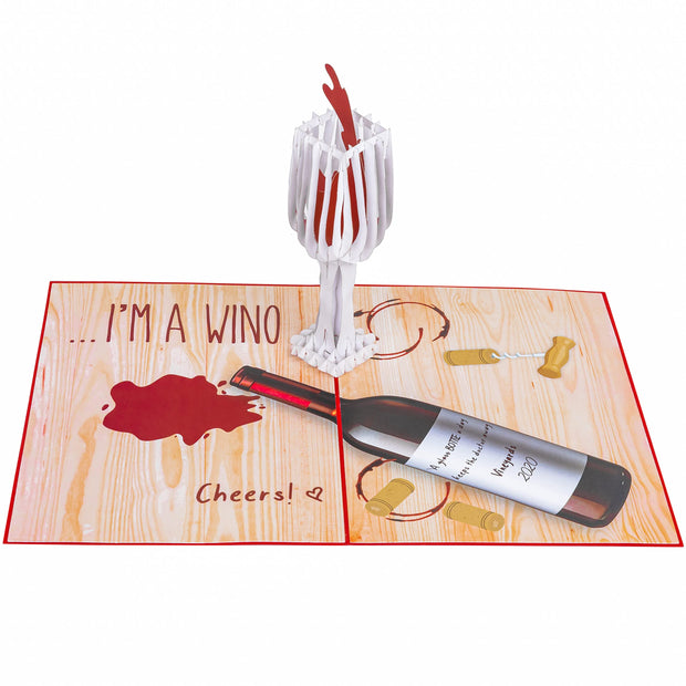 Funny Wino Pop Up Card