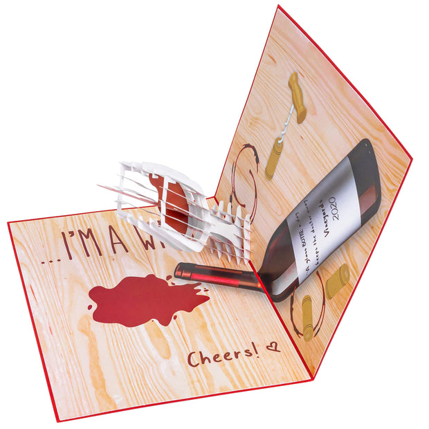 Funny Wino Pop Up Card