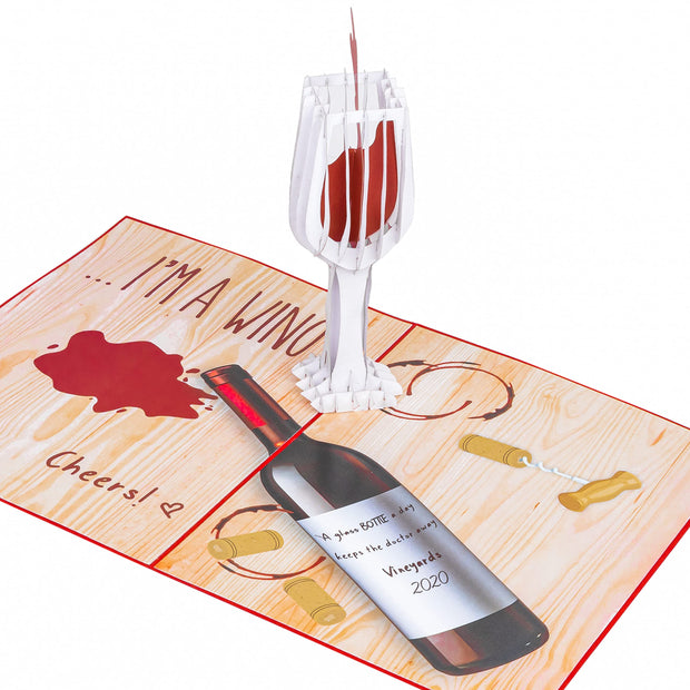 Funny Wino Pop Up Card