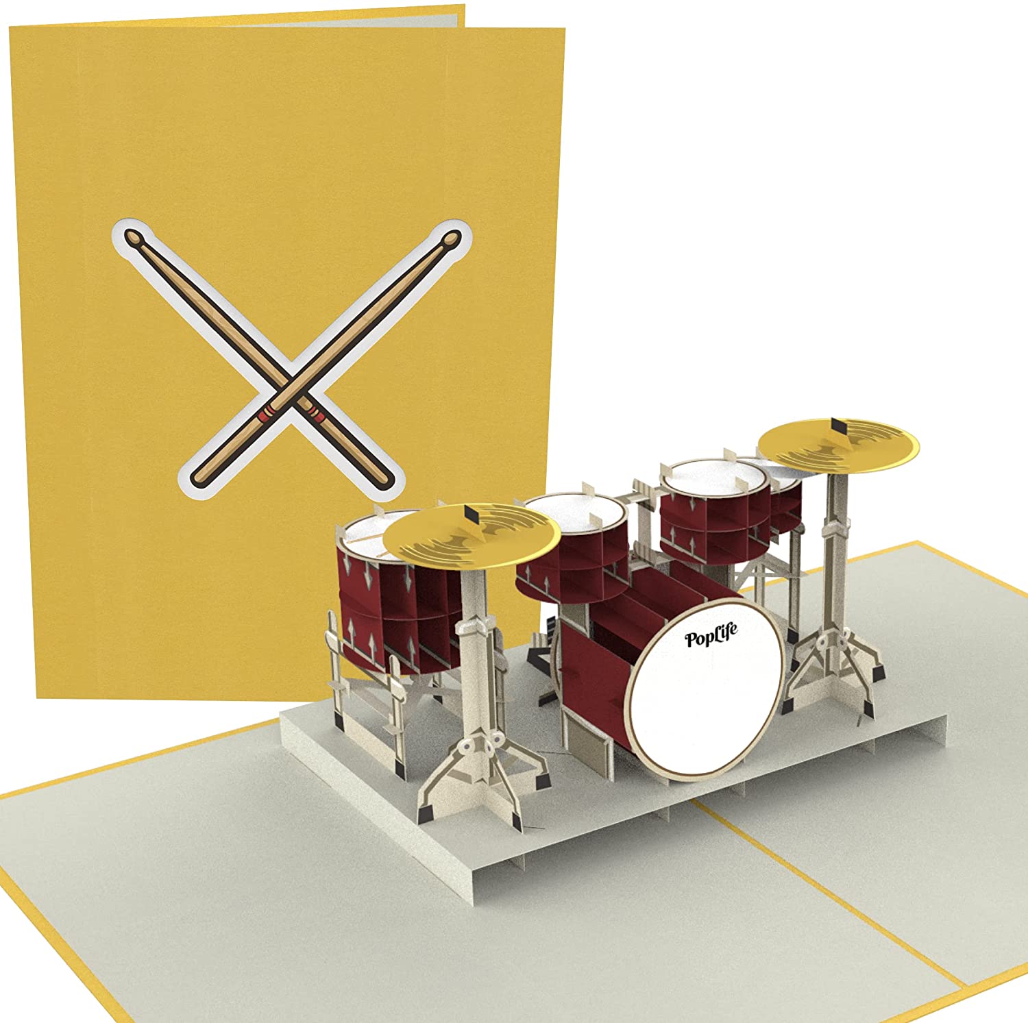 PopLife Drum Kit 3D Pop Up Card
