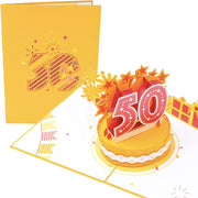 50th Birthday - Anniversary Pop Up Card