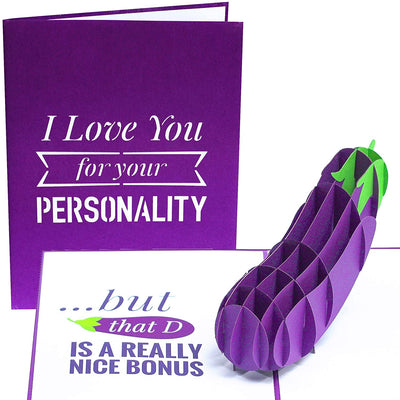 Naughty Eggplant Pop Up Card