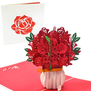 Red Roses Pop Up Card