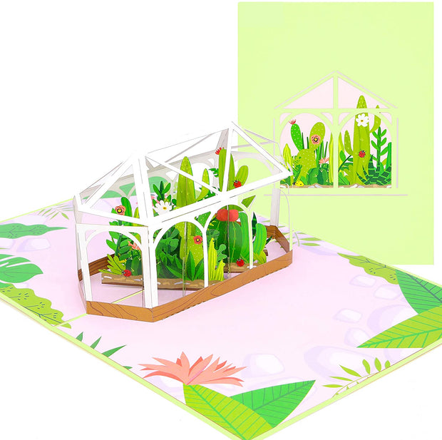 Greenhouse Garden Pop Up Card