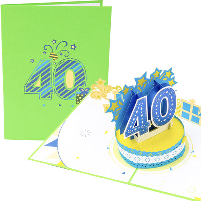 40th Birthday - Anniversary Pop Up Card