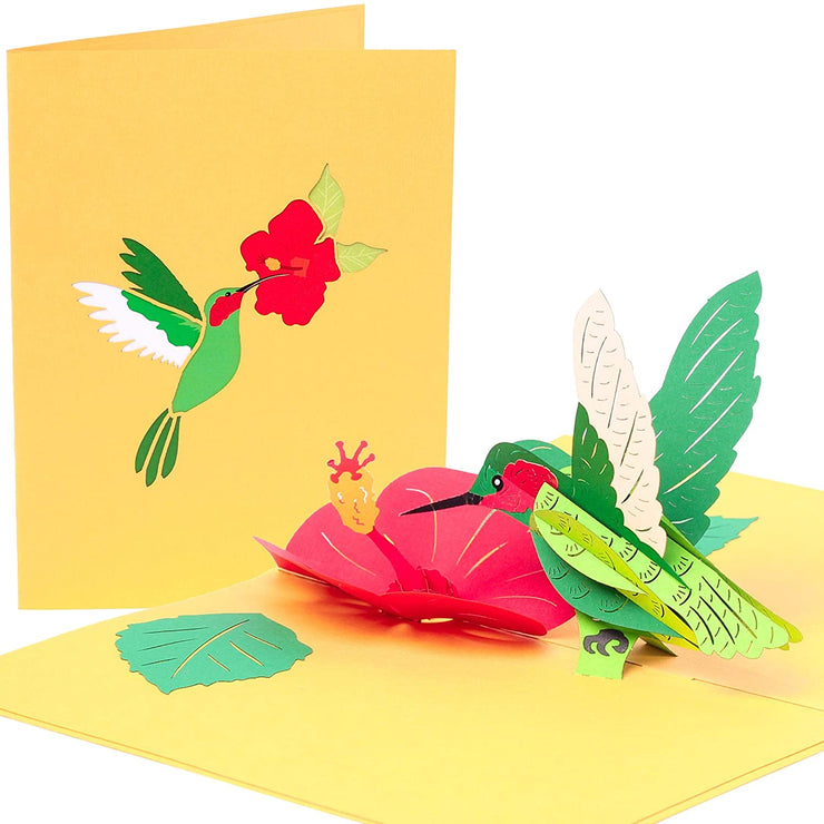 Hummingbird and Hibiscus Pop Up Card
